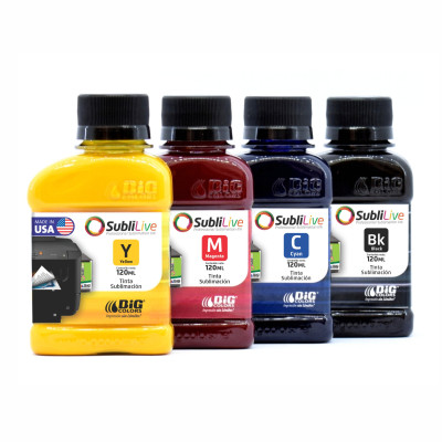 COMBOS TINTAS BIG COLORS SUBLILIVE PROFESIONAL COMBO 4 TANQUES